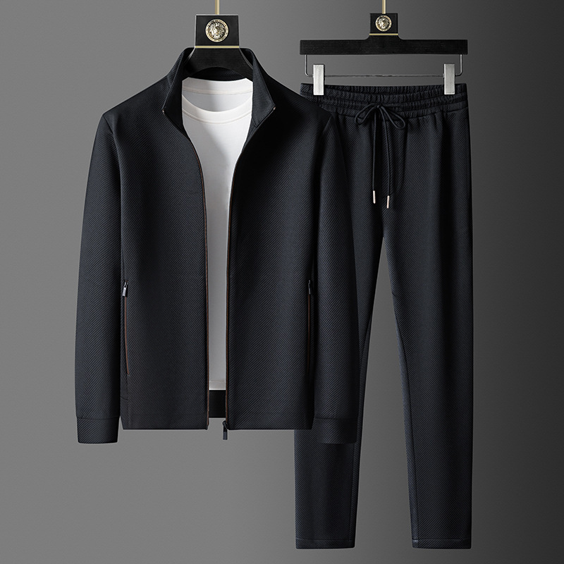 Men's Premium Zip-Up Tracksuit Set – Tailored Fit Loungewear