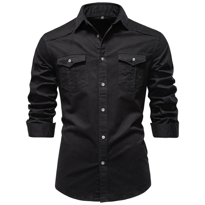 Men's Cotton Utility Overshirt – Heavyweight Workwear Shirt
