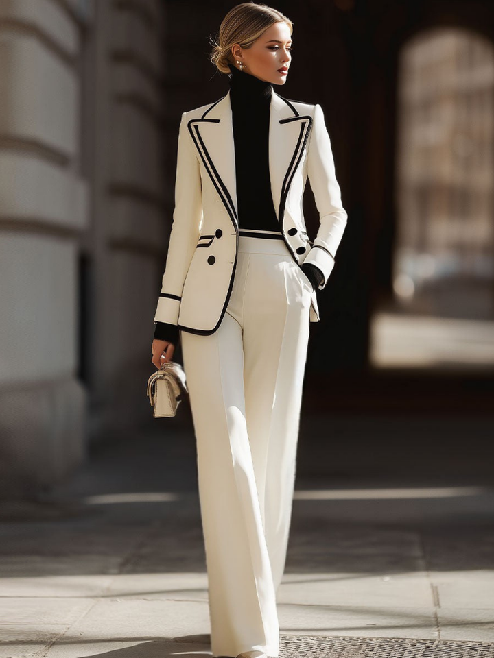 Women's Zoey Double-Breasted Suit Set - Effortless for Work & Casual