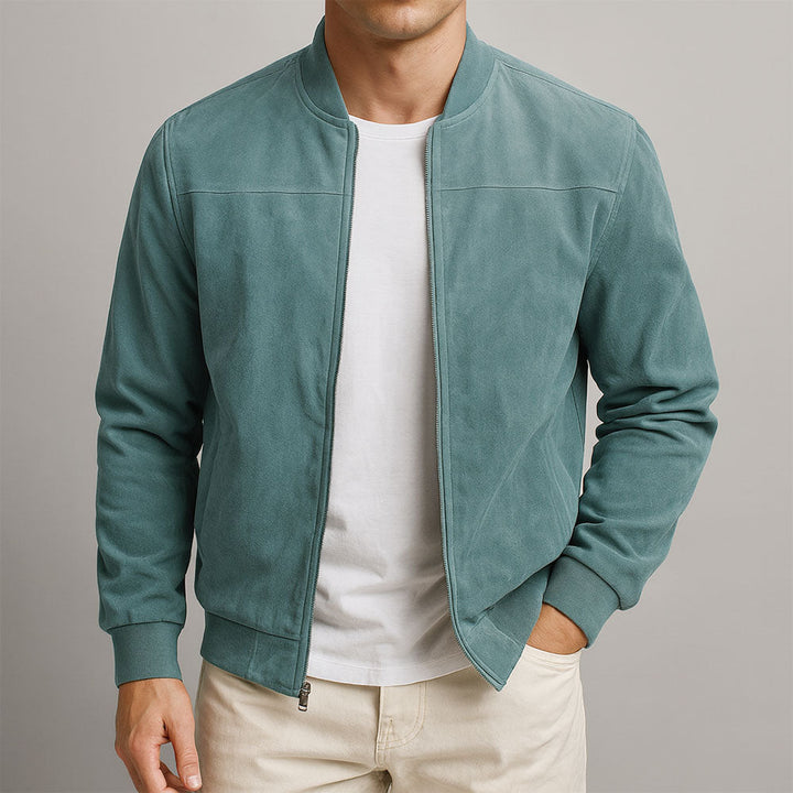 Women's Suede Bomber Jacket - Timeless Urban Classic