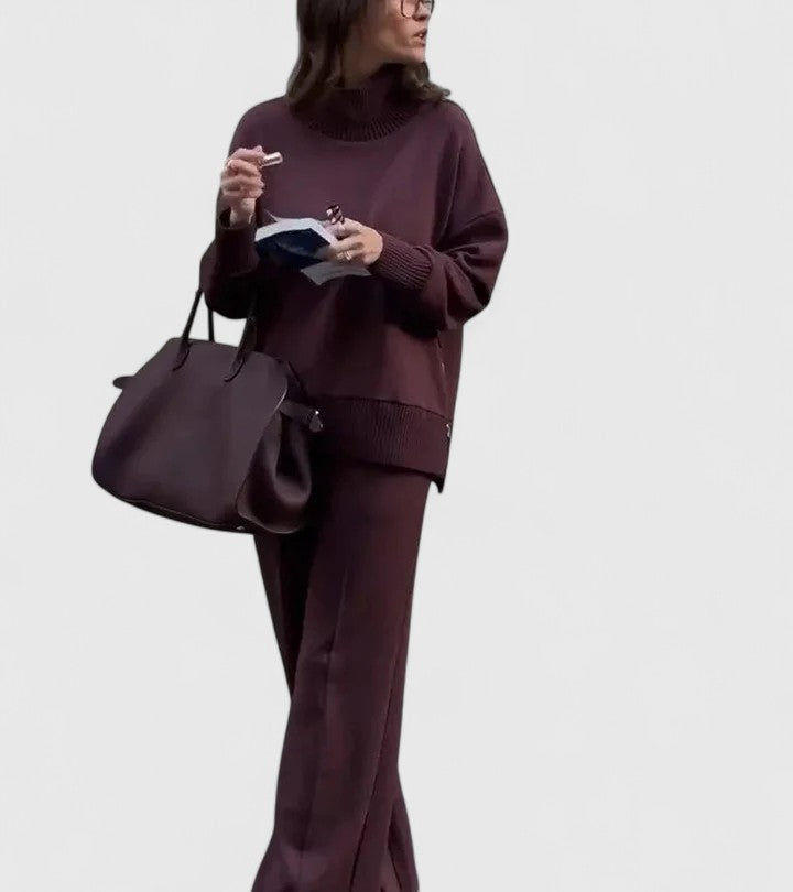 Women's Avery Sophisticated Two-Piece Set - Cozy Elegance