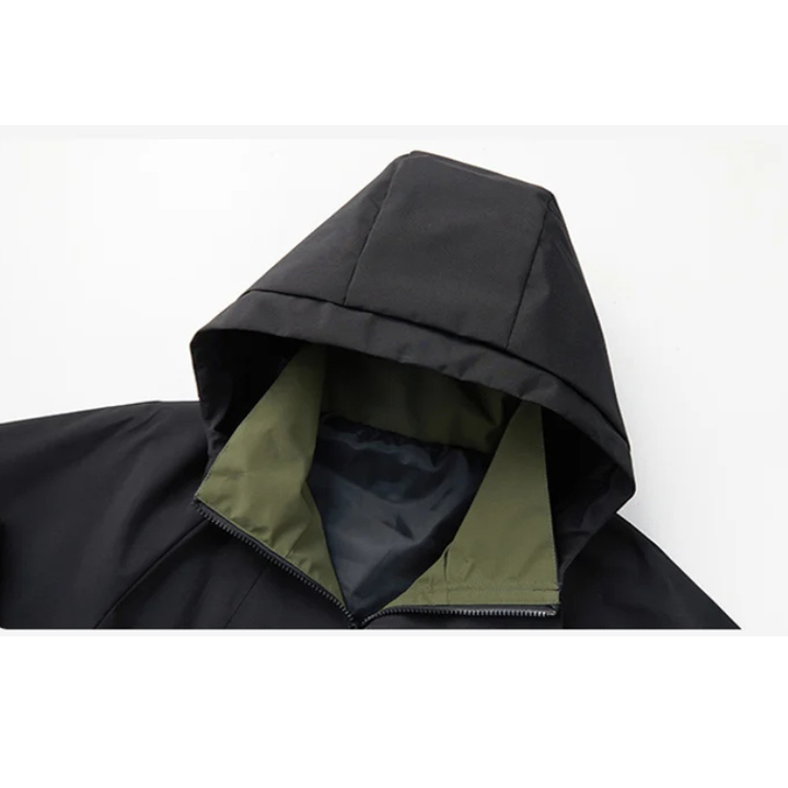 Men's Hooded Shell Jacket – Water-Resistant Lightweight Rain Jacket