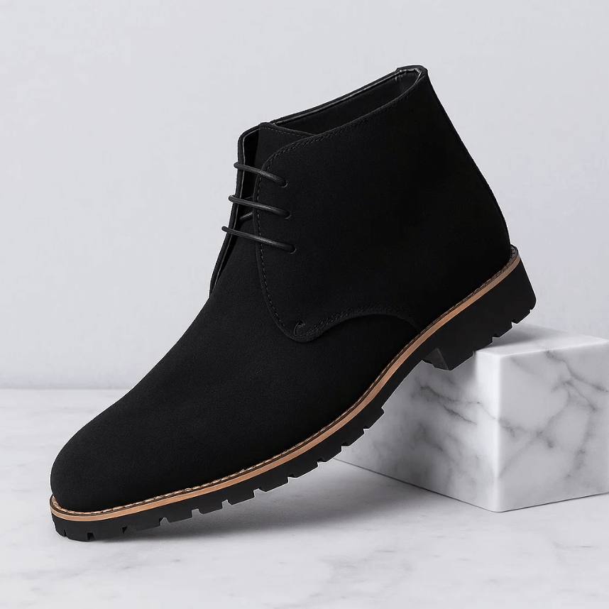Men's Suede Chukka Boots – Cushioned Grip-Sole Boots