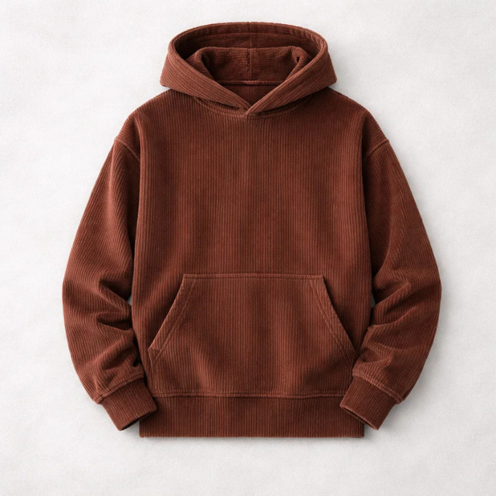 Men's Corduroy Hoodie – Relaxed Fit Hooded Sweatshirt