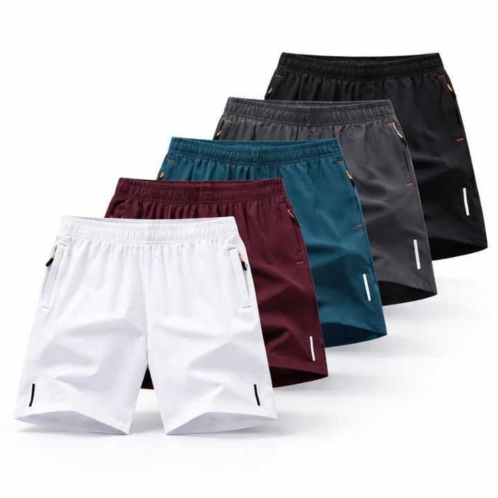 Men's Quick-Dry Training Shorts – Zip-Pocket Gym & Running Shorts