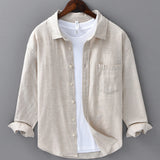 Men's 100% Linen Shirt – Breathable Relaxed Summer Fit