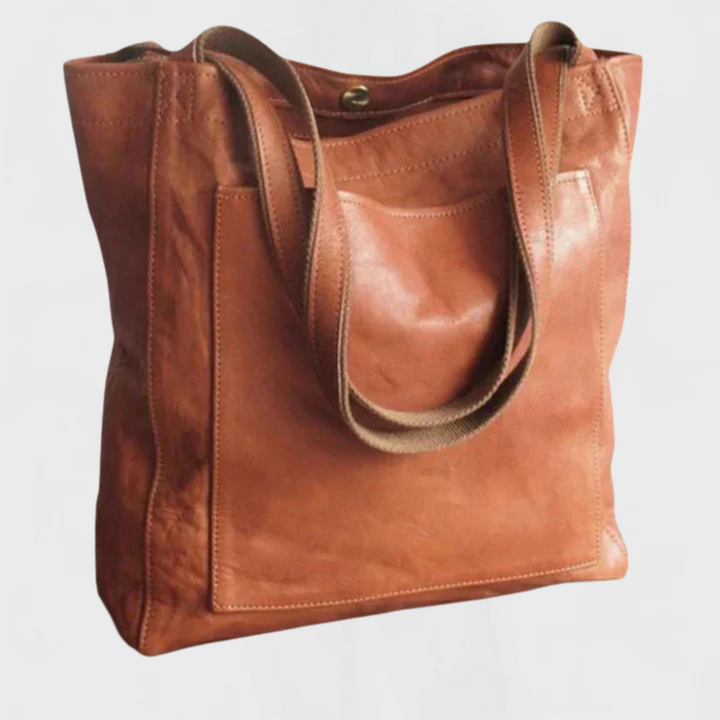 Women's Stylish Leather Bag - Spacious Compartments for Organization