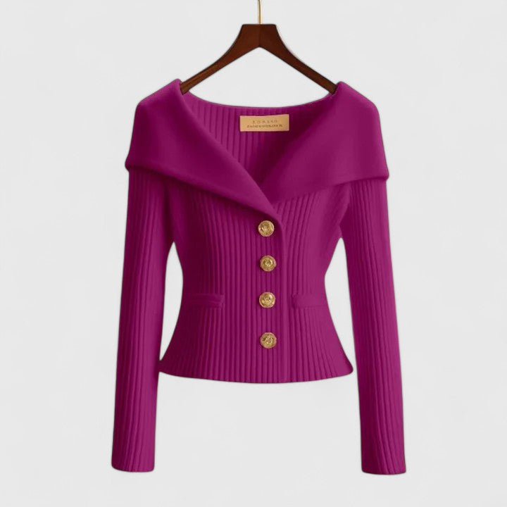 Women's Off-Shoulder Knit Top - Elegant & Versatile