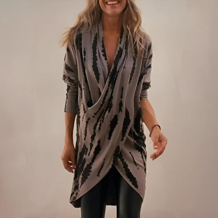 Women's V-Neck Tunic with Loose Fit - Effortless Everyday Style