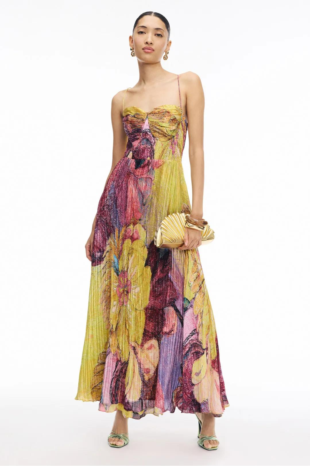 Women's Multi-tone Island Maxi Dress - Effortlessly Vibrant Summer