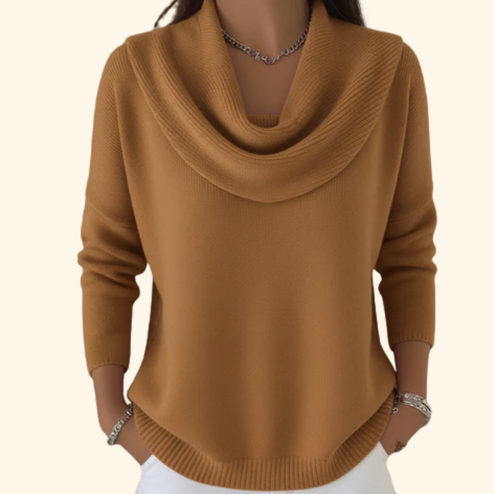 Women's Lillian Cowl Neck Knit Sweater - Effortless Elegance