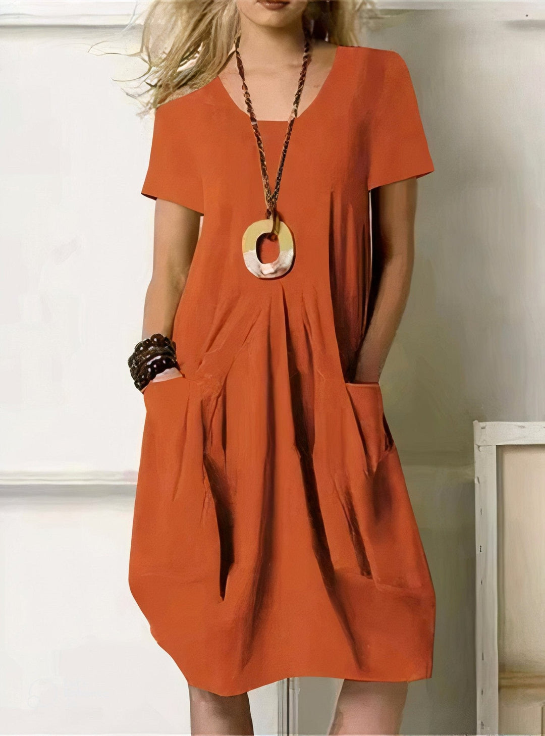 Women's Simple Casual Flow Dress - Everyday Comfort and Style