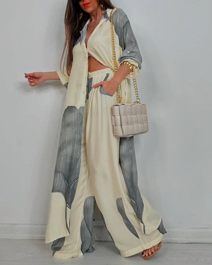 Women's Moriel Printed Two-Piece Set - Effortless Elegance