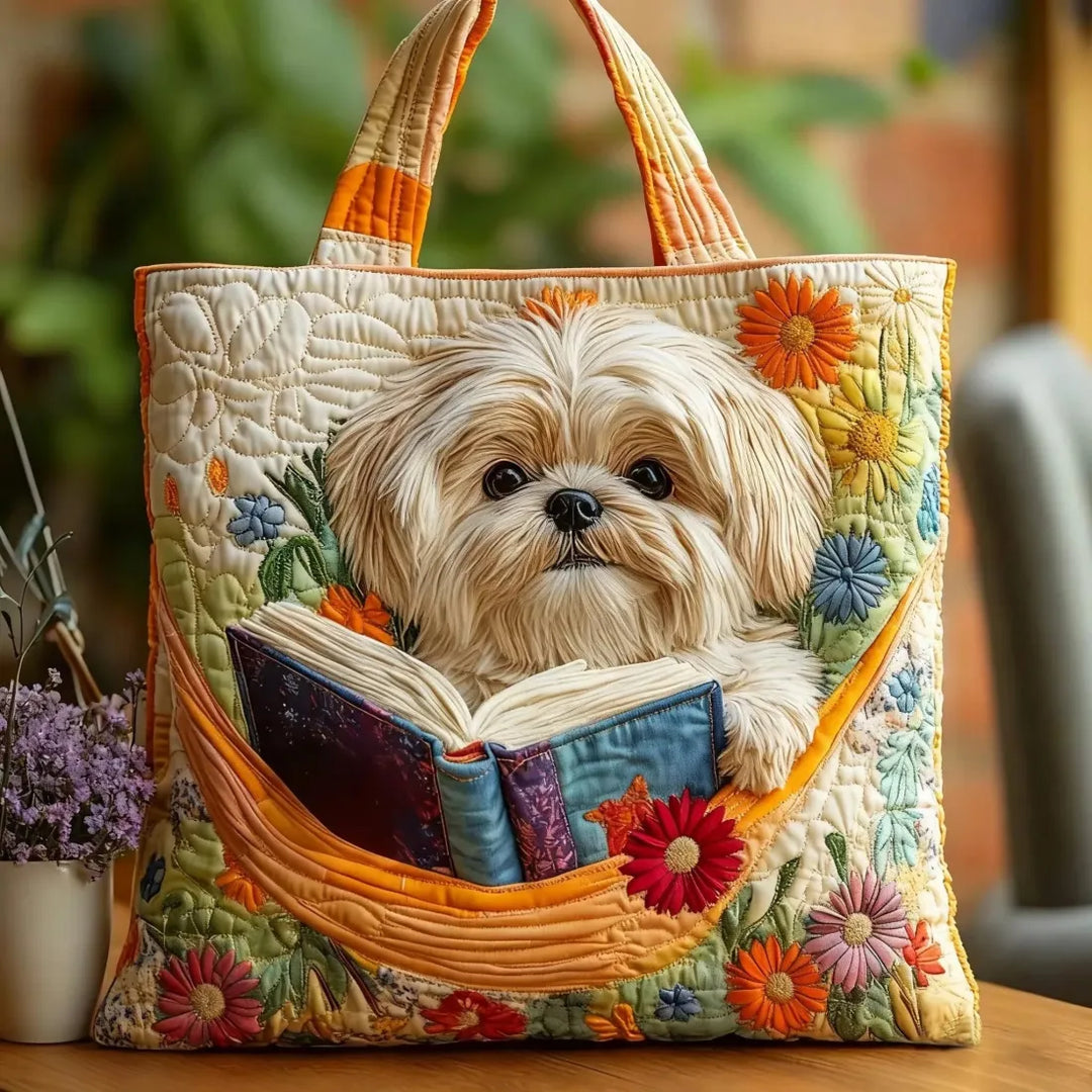 Women's Handmade Shih Tzu Print Tote Bag - Spacious & Chic