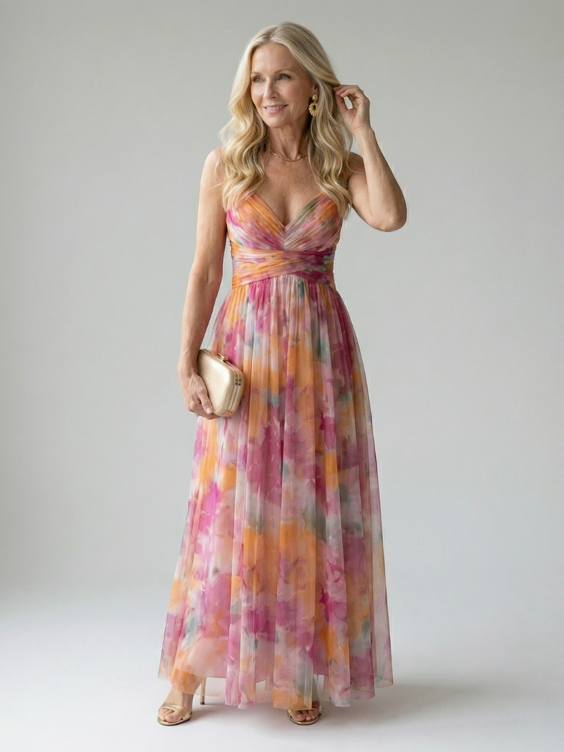 Women's Soft Wrap Maxi Dress – Flowing Silhouette for Warm Days