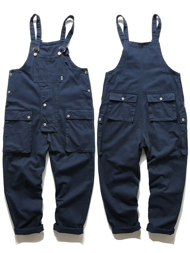 Women's Oversized Cotton Overalls with Large Pockets