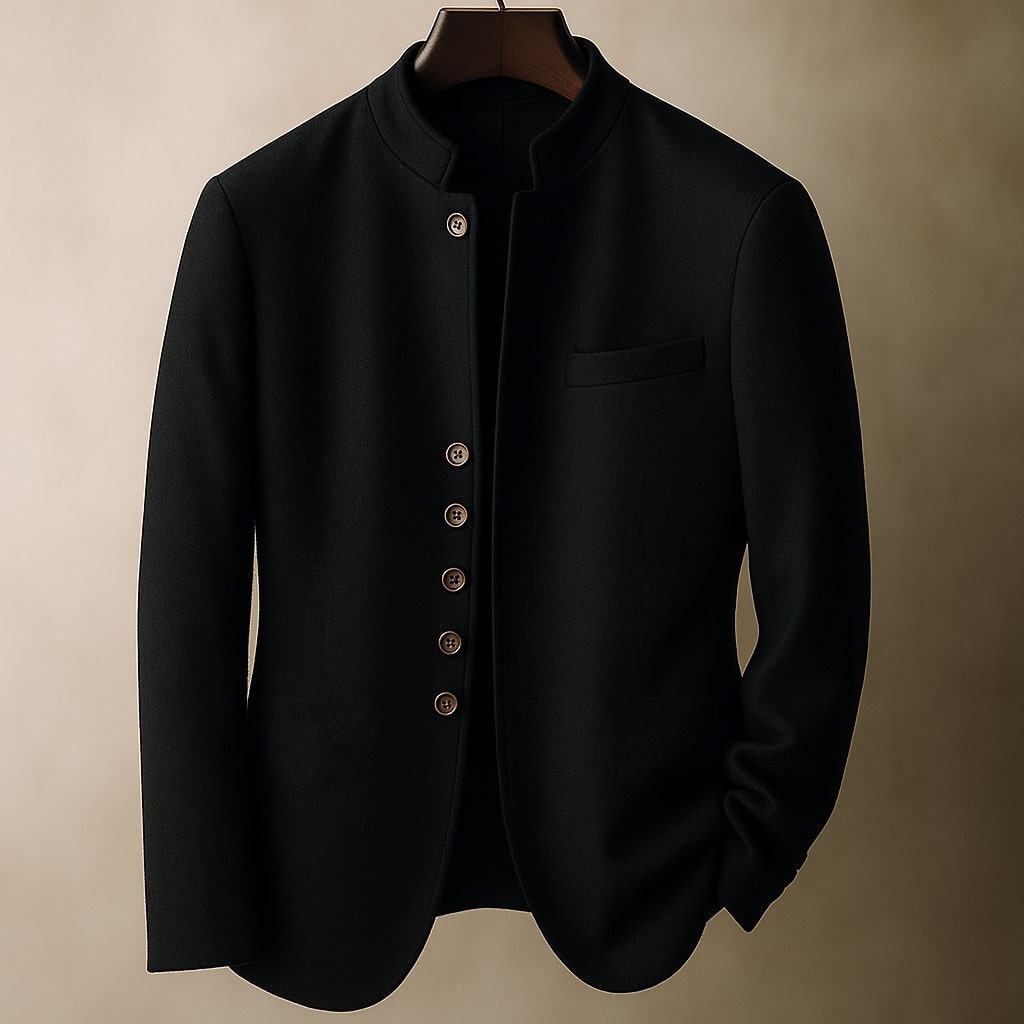 Men's Helsinki Wool Jacket – Stand-Collar Tailored Layer