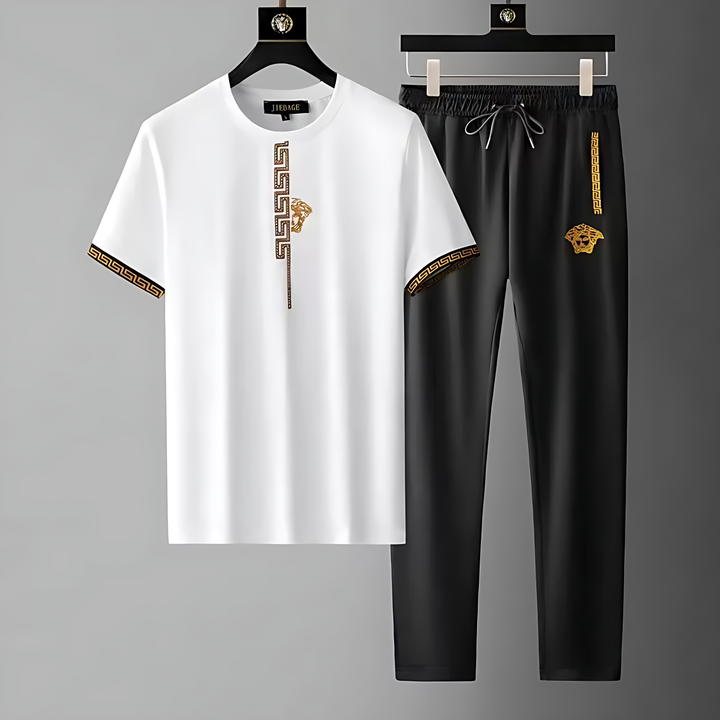 Men's Cotton-Blend Tracksuit Set – Two-Piece Co-ord Loungewear