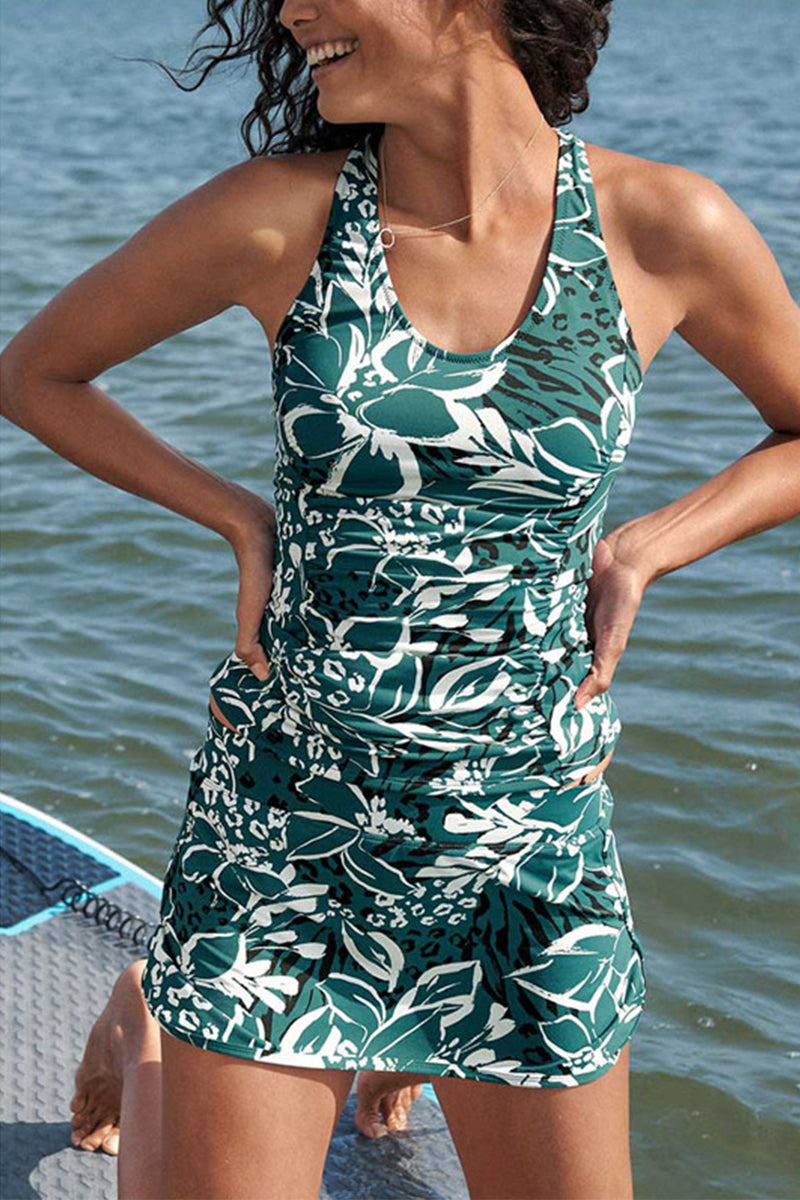 Women's Green Tankini Set - Swimwear for Sunny Getaways