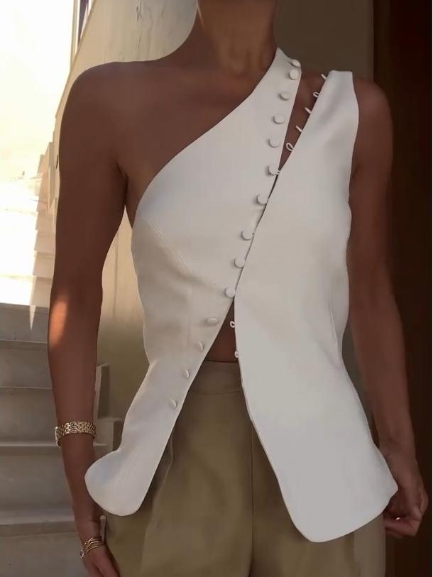 Women's Arielle Modern Asymmetric One-Shoulder Top