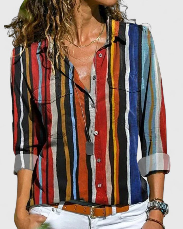 Women's EMILY Floral Button Blouse - Polished Everyday Style