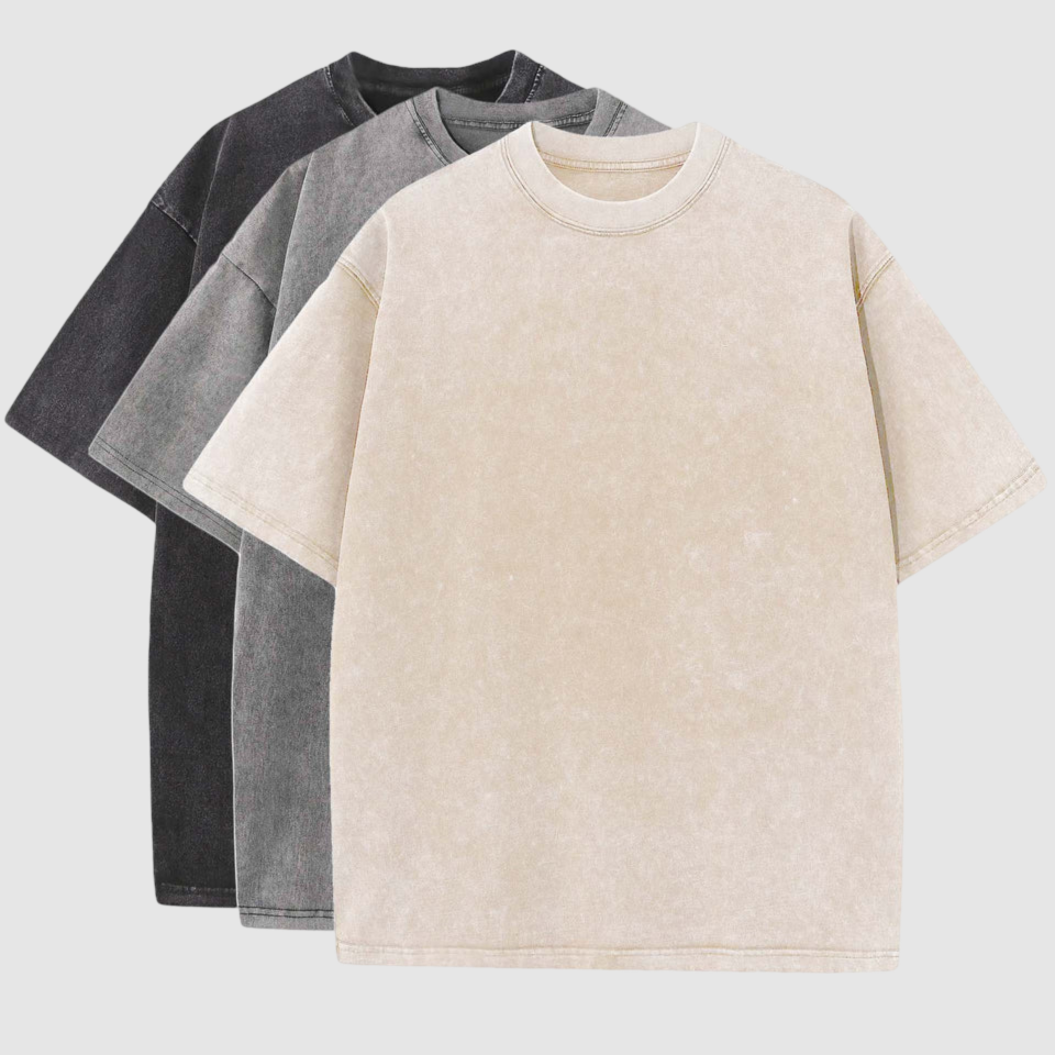 Men's Heavyweight Cotton T-Shirt 3-Pack – 230gsm Relaxed Fit