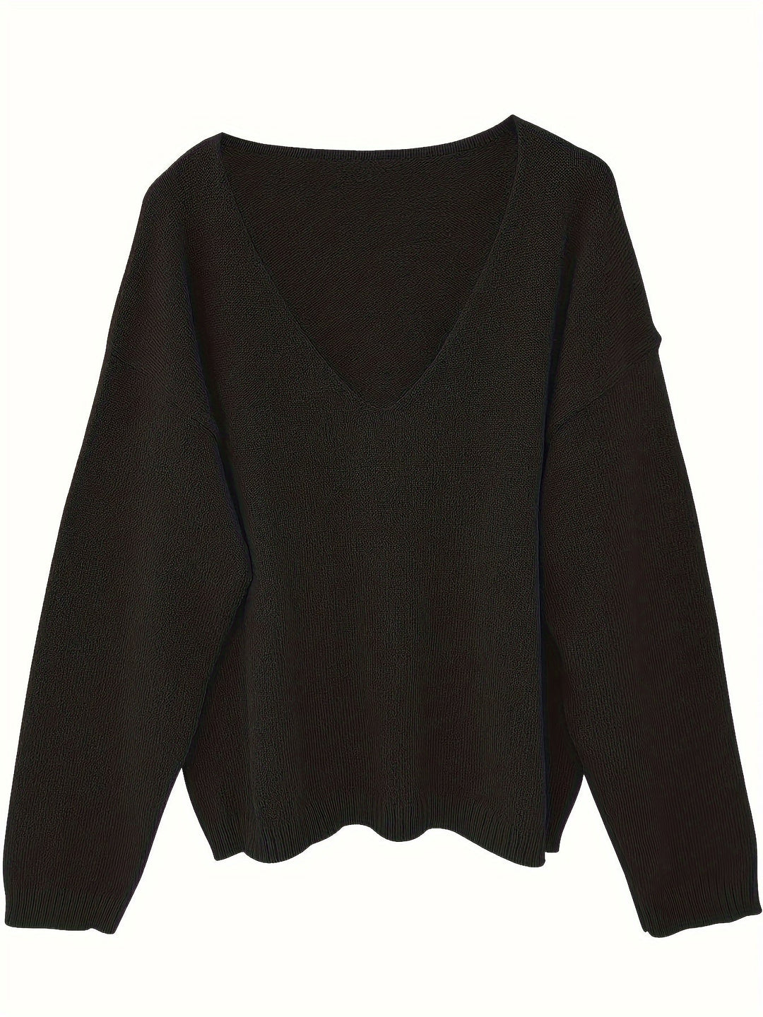 Women's Plush V-Neck Sweater - Cozy Everyday Comfort