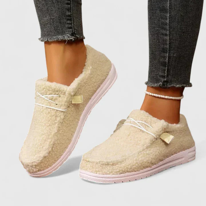 Women's Cozy Sherpa Loafers - Plush Slip-Ons for Everyday Warmth