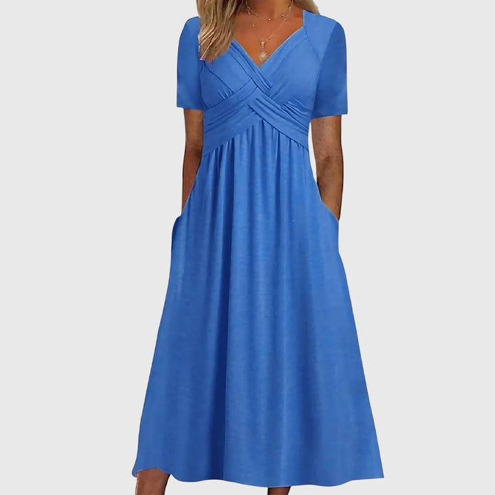 Women's Viola Midi Dress with Tummy Control - Elegant & Flattering