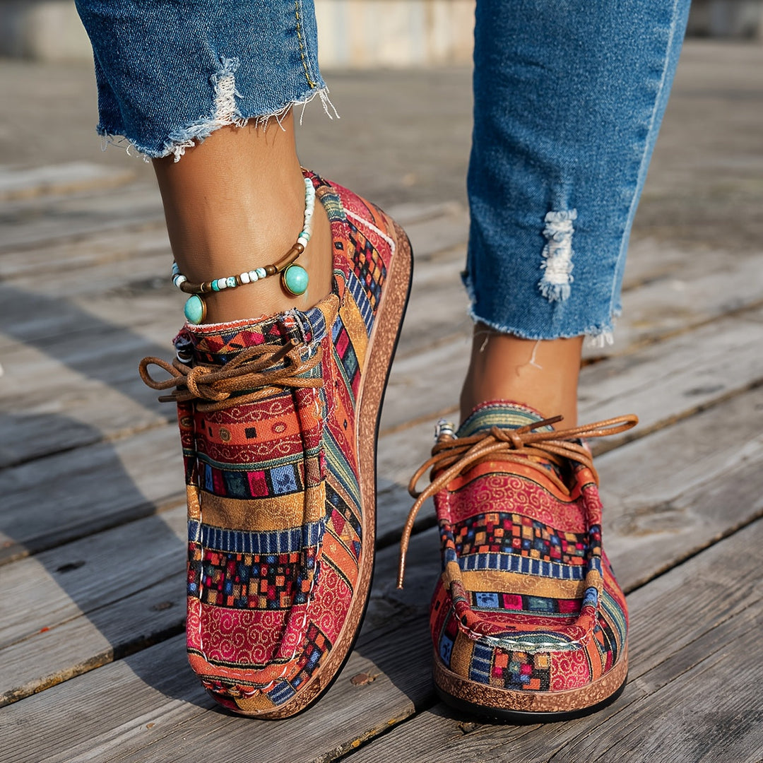 Women's Patchwork Comfort Sneakers - Everyday Casual Style
