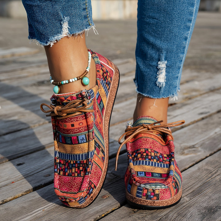 Women's Patchwork Comfort Sneakers - Everyday Casual Style