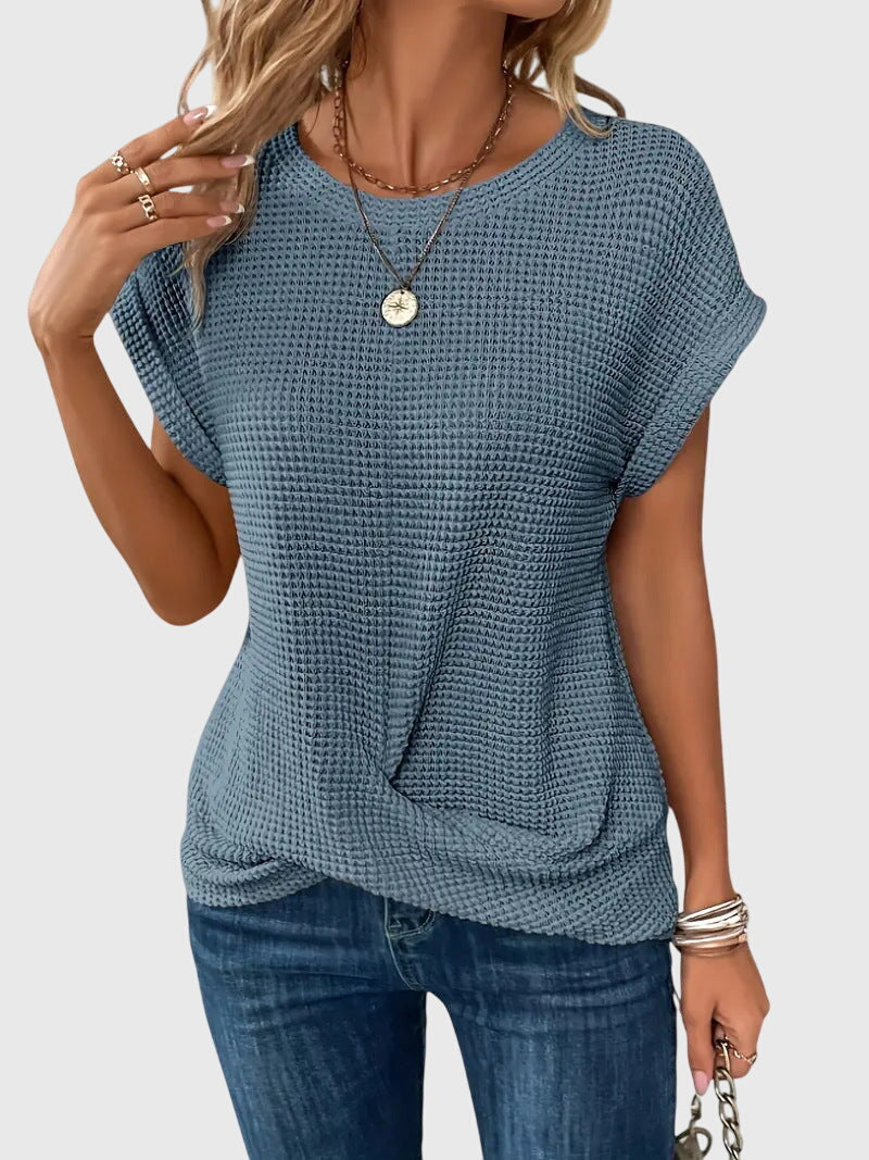 Women's Classic Crew Neck Blouse - Timeless and Versatile