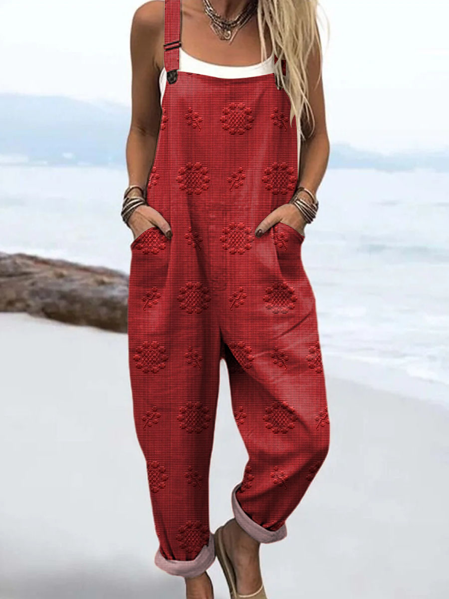 Women's Casual Pattern Jumpsuit - Effortless Everyday Style
