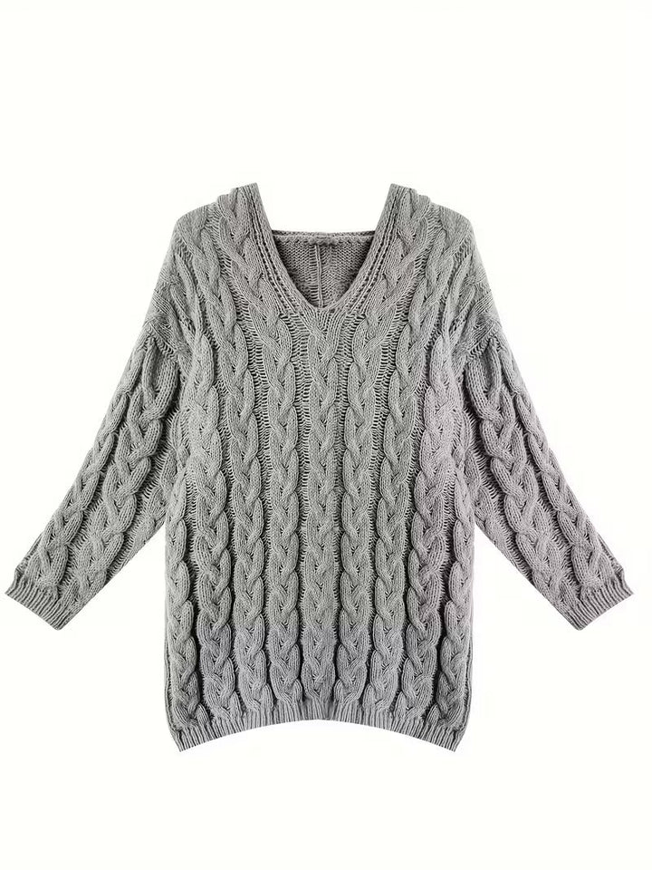 Women's Isla Chunky Knit Hooded Sweater - Cozy Cable-Knit