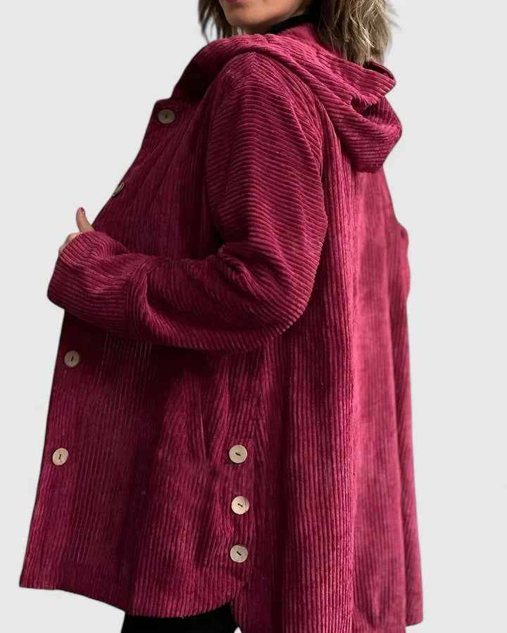 Women's Soft Ribbed Hooded Jacket - Effortless Everyday Style