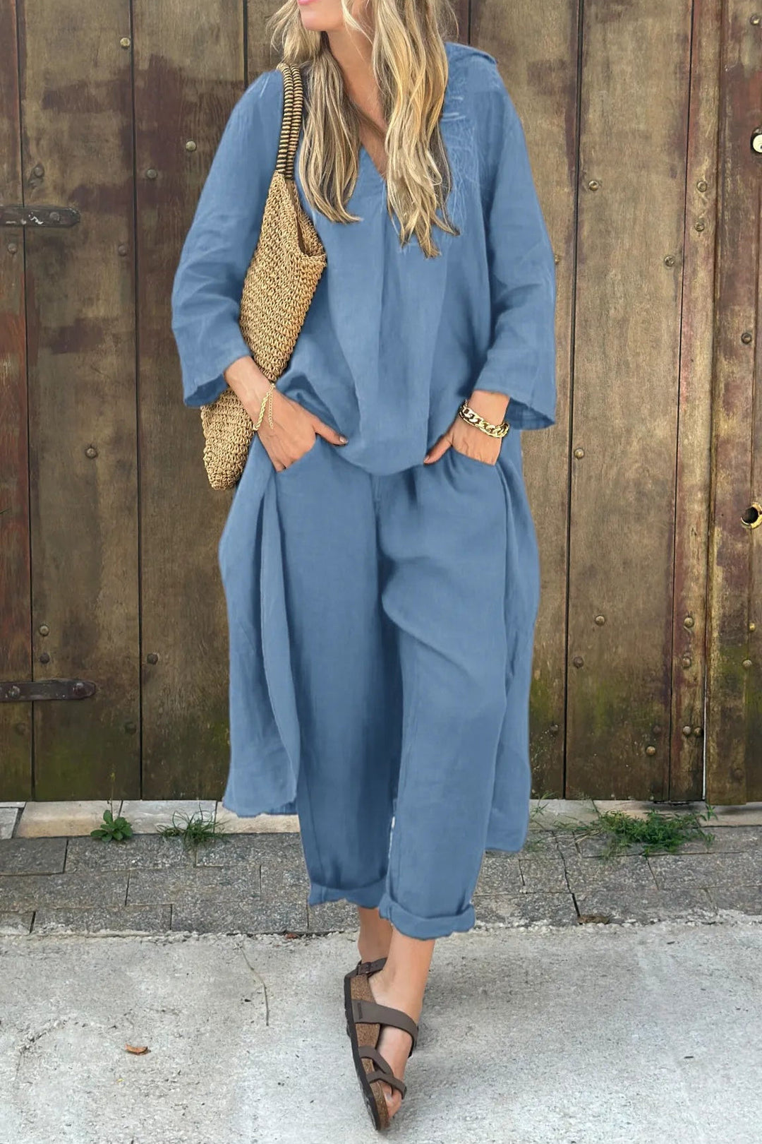 Women's Lightweight Stylish Two-Piece Set - Breezy Summer Elegance