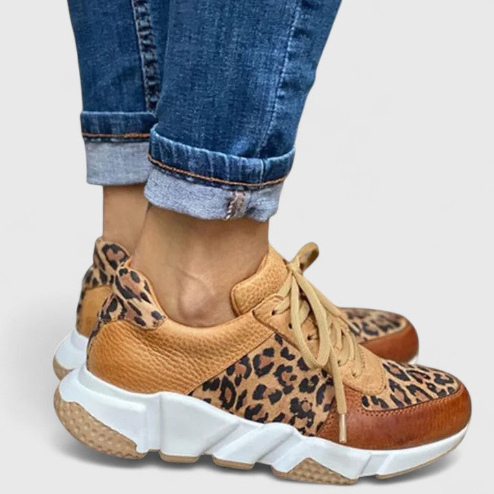 Women's Leopard Print Comfort Shoes - Elegant Pain-Free Walking