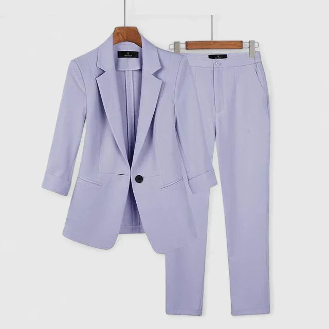 Women's Tailored Blazer & Pants Set - Effortless Professional Style