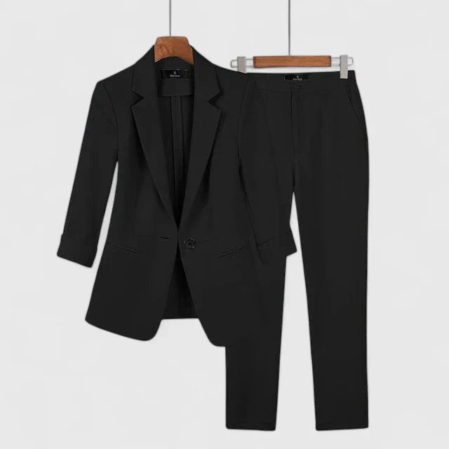 Women's Tailored Blazer & Pants Set - Effortless Professional Style