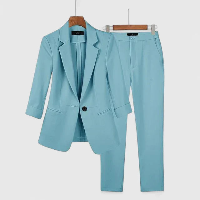 Women's Tailored Blazer & Pants Set - Effortless Professional Style