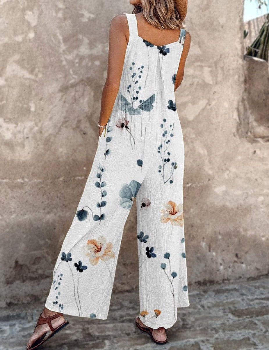 Women's Floral Jumpsuit - Effortless All-Day Style