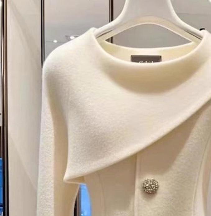 Women's Timeless Elegance Asymmetric Button Jacket