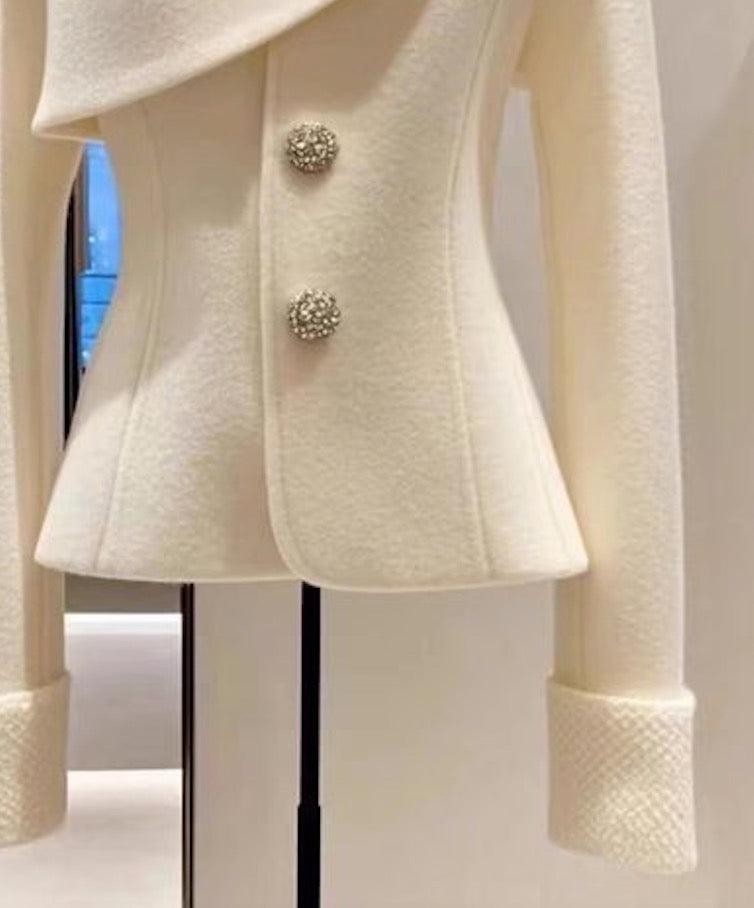 Women's Timeless Elegance Asymmetric Button Jacket