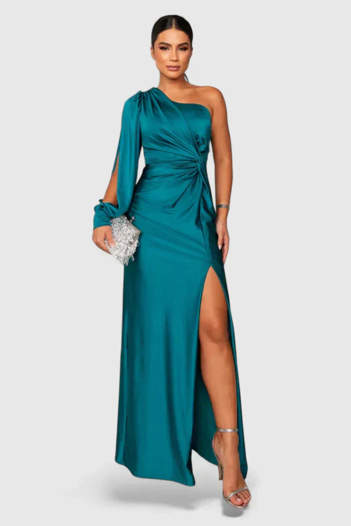 Women's One-Shoulder Maxi Dress – Effortless Elegance for Events