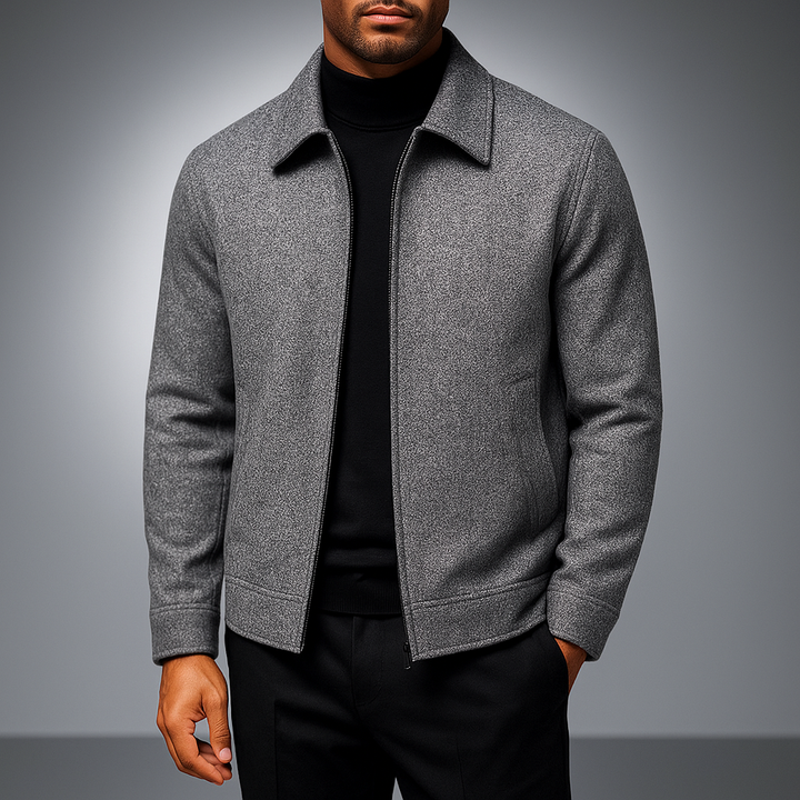 Men's Twill Jacket – Padded Zip-Up Layer for Cool Days