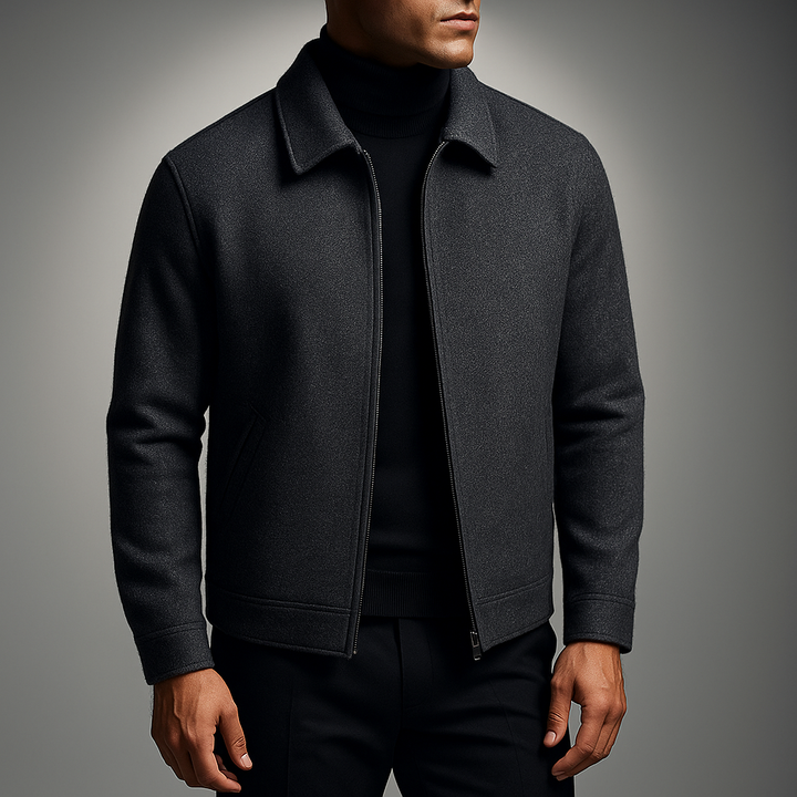 Men's Twill Jacket – Padded Zip-Up Layer for Cool Days