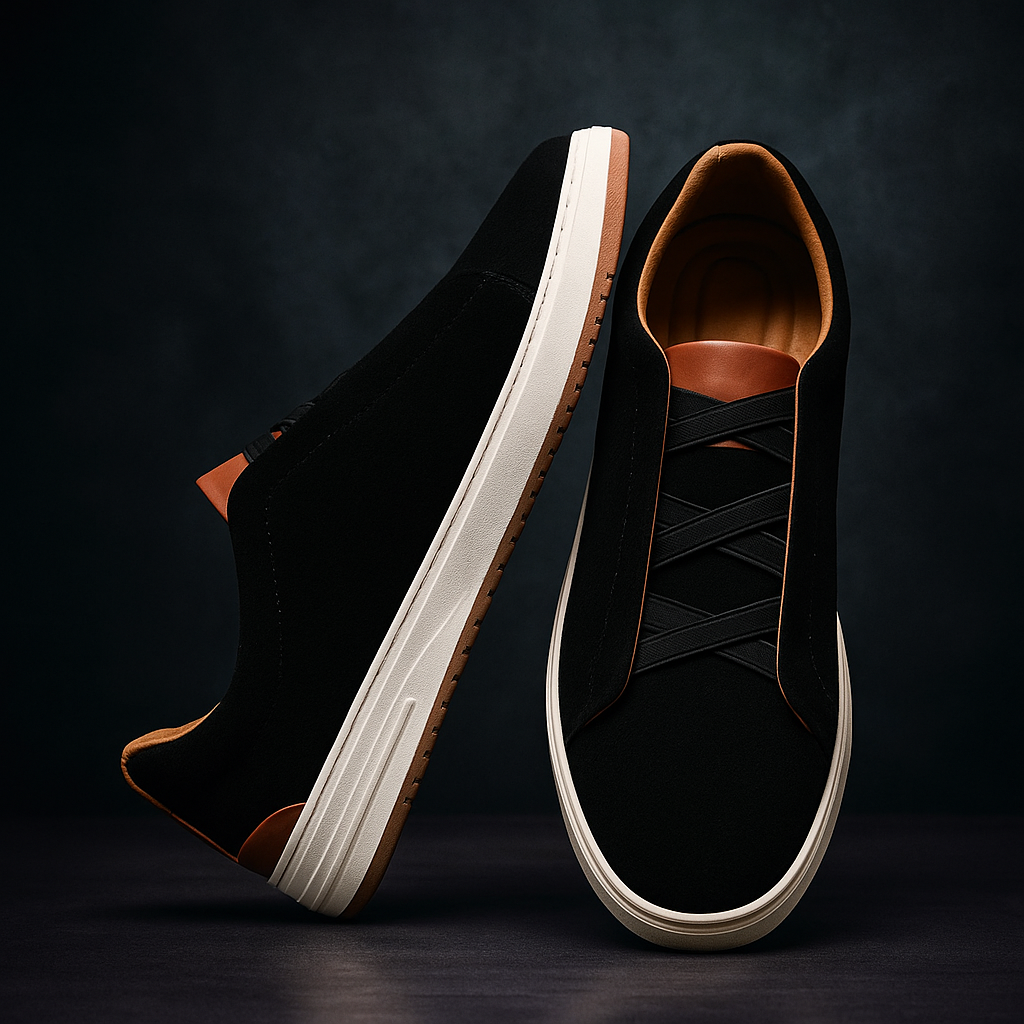Men's Suede Slip-On Sneakers – Cushioned Everyday Trainers
