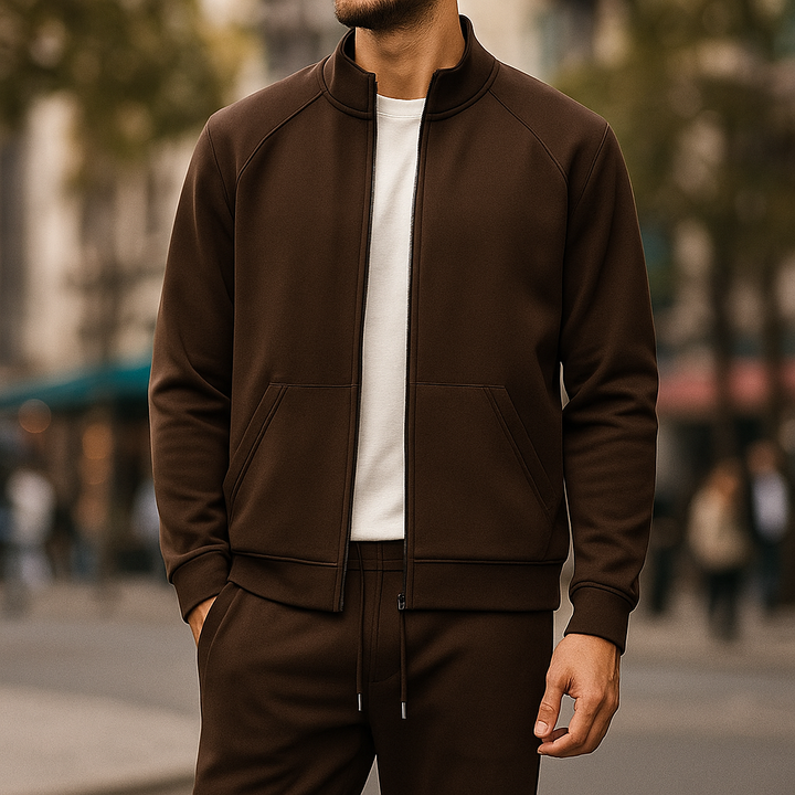 Men's Tailored Tracksuit Set – Full-Zip Jacket & Trousers