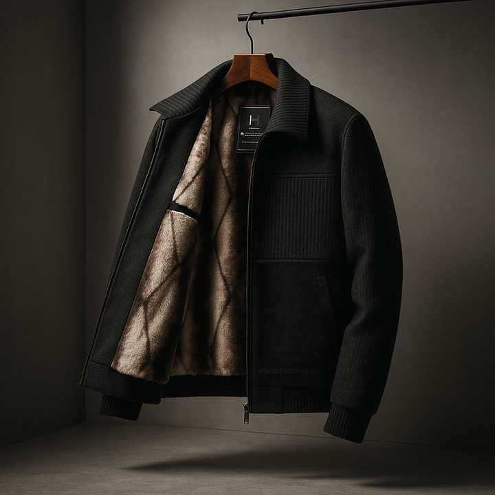 Men's Fleece-Lined Jacket – Warm Casual Outdoor Layer