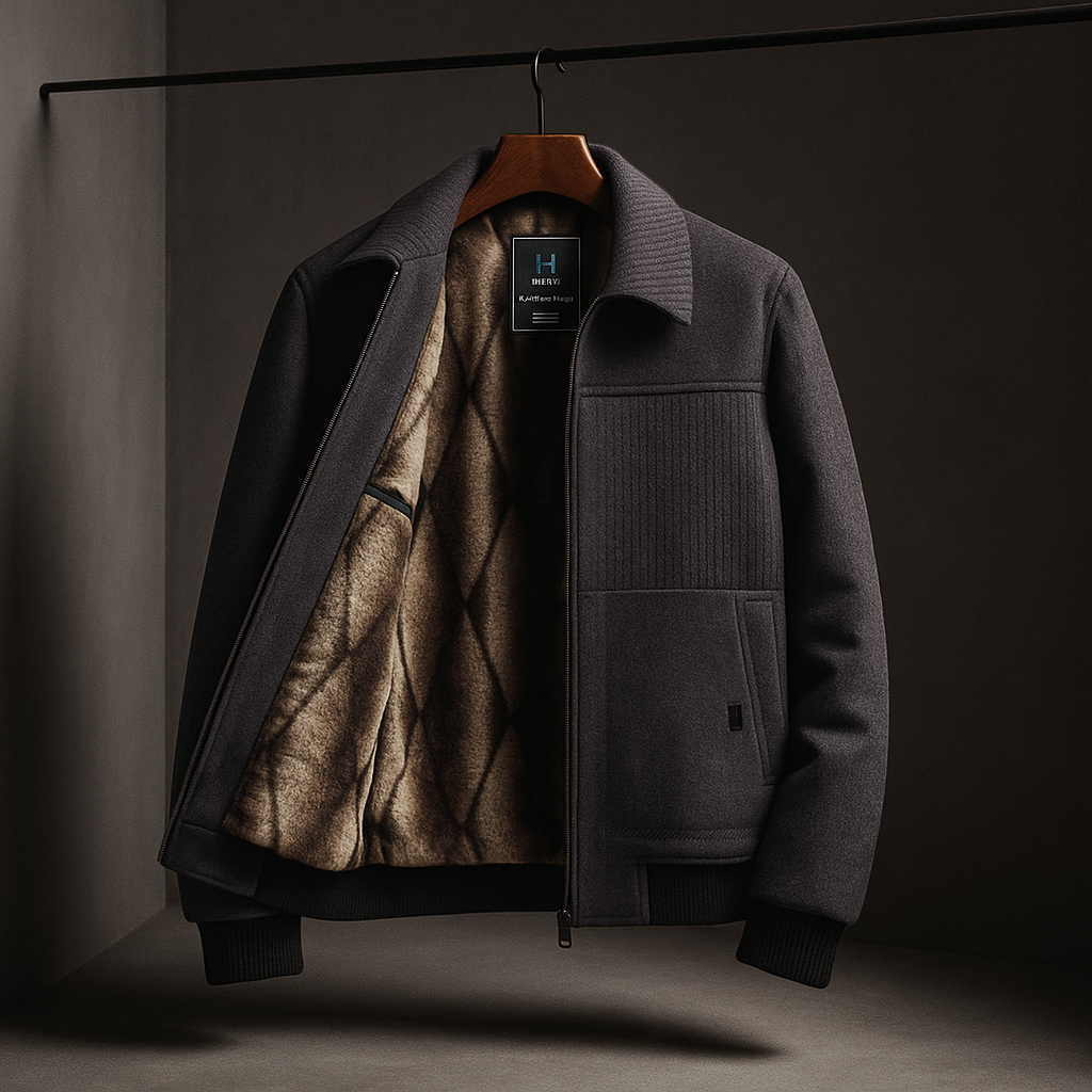 Men's Fleece-Lined Jacket – Warm Casual Outdoor Layer